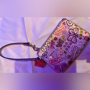 Coach Colorful Butterfly Wristlet